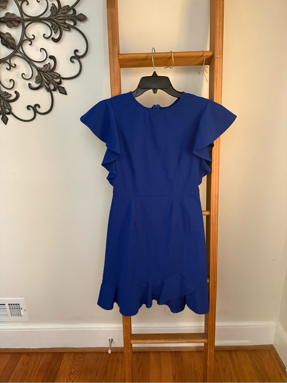 Royal Blue Ruffle Sleeve Dress